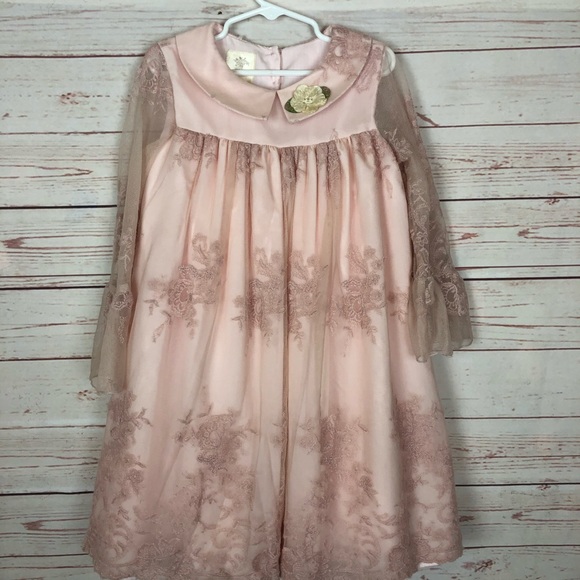 Laura Ashley Other - Laura Ashley Pink Lace Party Dress Size 6X